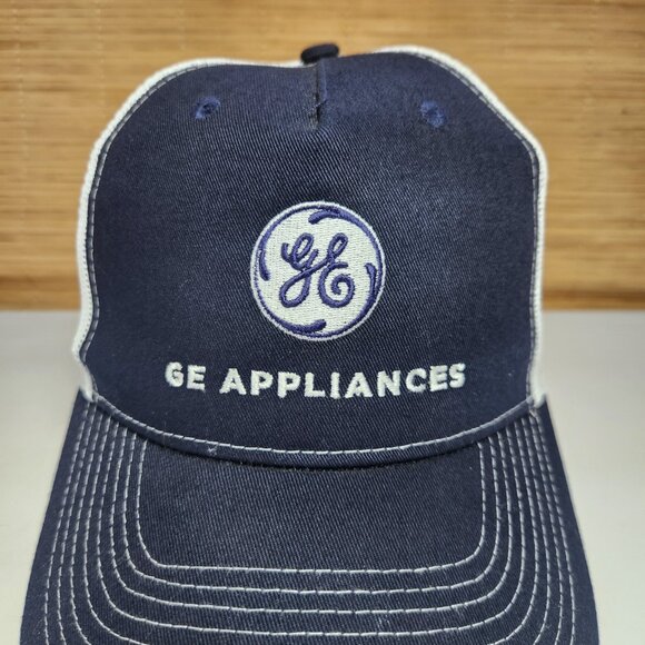 Vintage GE Appliances Snap-Back Hat Dark Blue White Mesh Back 100% Cotton - Picture 3 of 10